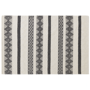 BELIANI Wollen vloerkleed 160 x 230 cm beige en grijs DAVUTLAR