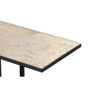 Leen Bakker Bijzettafel Hugo - zwart/goudkleur - 40x25x60 cm