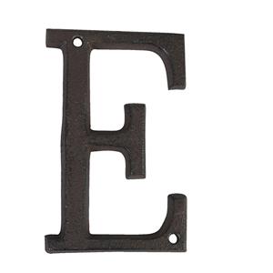 Clayre & Eef Ijzeren Letter E 13 Cm Bruin Ijzer Decoratie Letters