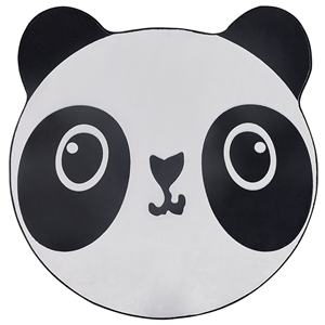 Kindervloerkleed ⌀ 120 cm Wit en Zwart PANDA