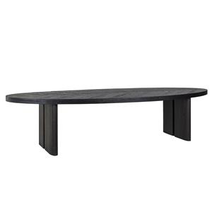 Richmond Interiors Richmond Ovale Eettafel Lilly Eiken, 330 x 120cm - Zwart