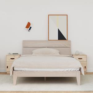 VidaXL Nachtkastjes 2 St 40x34x55 Cm Massief Grenenhout