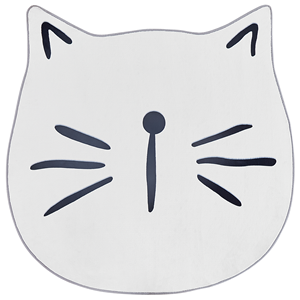 Kinderdeken Kattenprint ⌀ 100 cm Wit KITTY