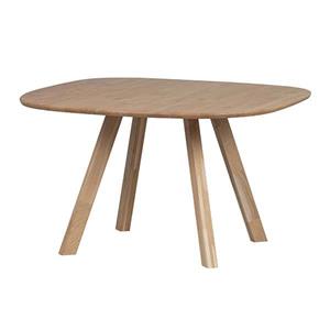 WOOOD Tafel Combi organisch eiken en 3-stand poot naturel 130x130cm