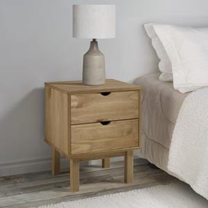 VidaXL Nachtkastje 46x39,5x57 Cm Massief Grenenhout