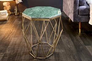 Invicta Interior Salontafel Diamond Messing Groen 50x50cm Marmer - 41857