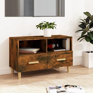 vidaXL TV-Schrank Räuchereiche 80x36x50 cm Holzwerkstoff 