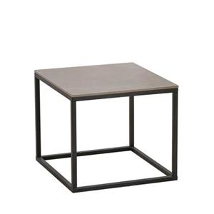Dimehouse Industriële bijzettafel Fien marmerlook grijs vierkant