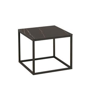 Dimehouse Industriële bijzettafel Fien marmerlook zwart vierkant