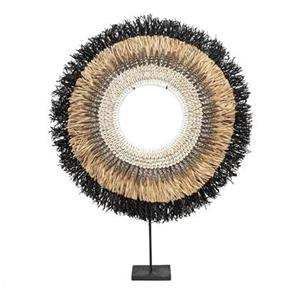 Bazar Bizar De Mojo Raffia op Stand - Decoratie - Naturel Zwart