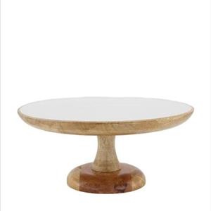 Etagere mangohout-Wit-28x28
