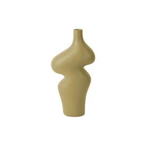 Present time Vase Organic Curves large polyresin latte brown