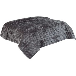 Unique Living Bedsprei Peggy 220x220cm dark grey