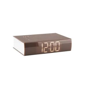 Karlsson Alarm clock Book LED ABS warm grey