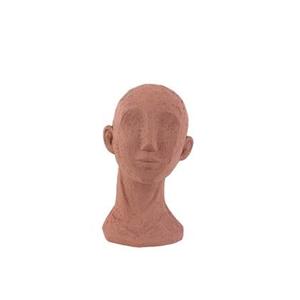 Light & Living pt, - Ornament Face Art - Terracotta Oranje - 14,7x15,4x24,5cm