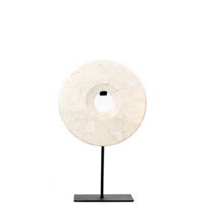 Bazar Bizar De Marmeren Disc op Stand - Wit - M