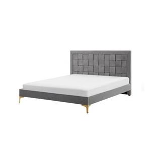 Beliani LIMOUX Bed grijs 140x200