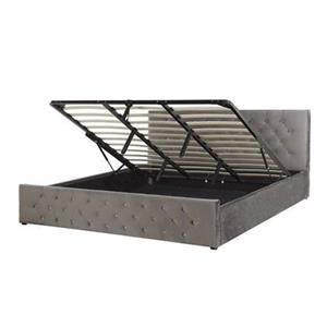 Beliani AMIENS Bed grijs 180x200