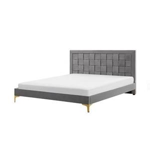 Beliani LIMOUX Bed grijs 160x200