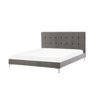 Beliani AMBERT Bed grijs 160x200