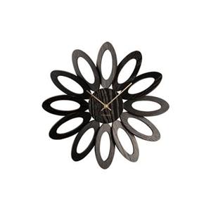 Karlsson Wall clock Fiore wood veneer black