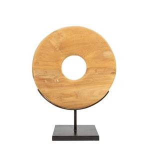 Bazar Bizar De Teak Disc op Stand - M