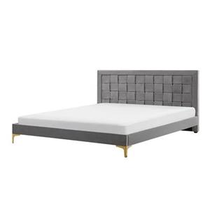 Beliani LIMOUX Bed grijs 180x200