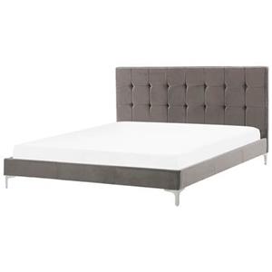 Beliani AMBERT Bed grijs 180x200