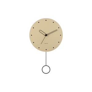 Karlsson Wall clock Studs pendulum wood sand brown