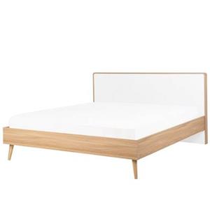 Beliani SERRIS Bed lichte houtkleur 160x200