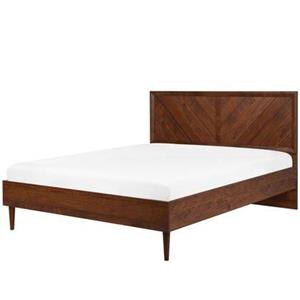 Beliani MIALET Bed donkere houtkleur 140x200