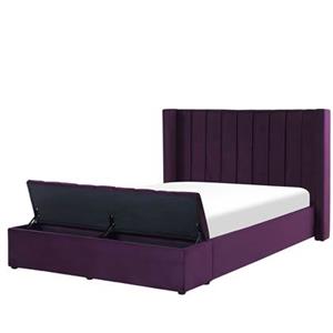 Beliani NOYERS Bed paars 140x200
