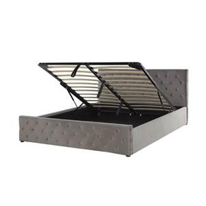 Beliani AMIENS Bed grijs 160x200