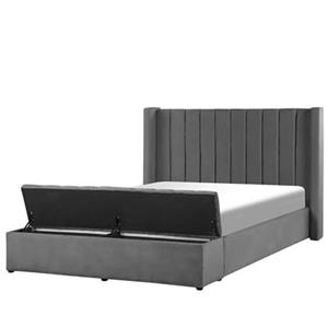 Beliani NOYERS Bed grijs 140x200