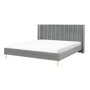 Beliani VILLETTE Bed grijs 160x200