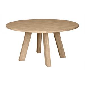 Woood Rhonda Ronde Eettafel - Eiken - Naturel - 75x150x150