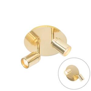 QAZQA Spot ducha - Goud/messing - Modern - D 20cm