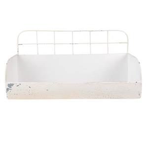 Clayre & Eef Wandrek 38x14x20 cm Beige Ijzer Rechthoek Muurrek