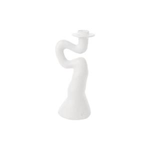 Present time Candleholder Organic Swirl large polyresin white