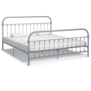 VidaXL Bedframe metaal grijs 180x200 cm