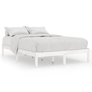 VidaXL Bedframe massief grenenhout wit 200x200 cm