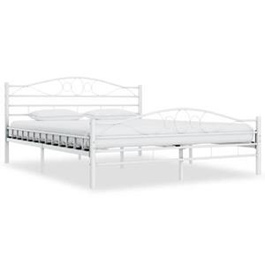 VidaXL Bedframe metaal wit 200x200 cm