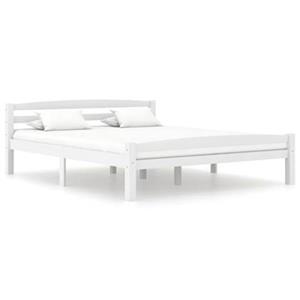 VidaXL Bedframe massief grenenhout wit 160x200 cm