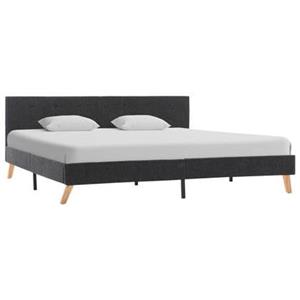 VidaXL Bedframe stof donkergrijs 180x200 cm