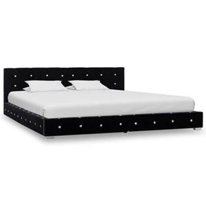 VidaXL Bedframe fluweel zwart 160x200 cm