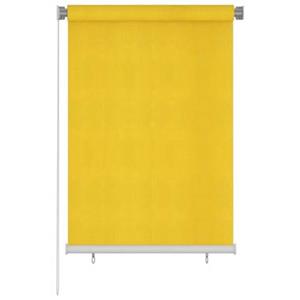 vidaXL Außenrollo 100x140 cm Gelb HDPE 