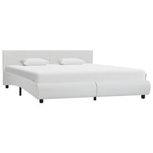 VidaXL Bedframe kunstleer wit 180x200 cm