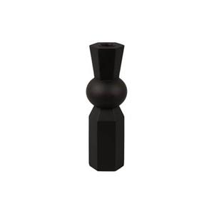 Present time Candle holder Geo King polyresin black