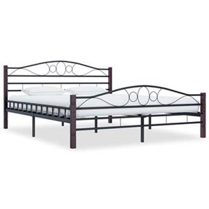 VidaXL Bedframe metaal zwart 160x200 cm
