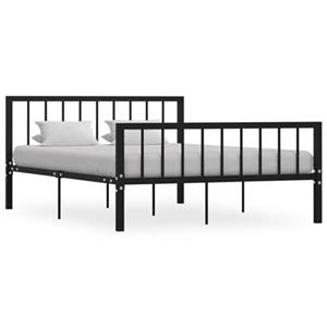 VidaXL Bedframe metaal zwart 140x200 cm